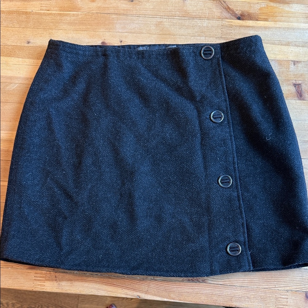 Prana Black Button-Accent Mini Skirt